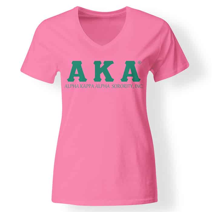 AKA Shirt - Greek T-Shirt Letter Crew Pink – Essential
